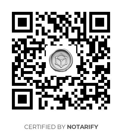 Certificato notarizzazione su blockchain